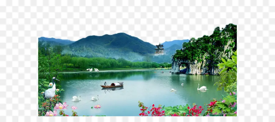 Yangshuo County，Tepe Fil Gövde PNG