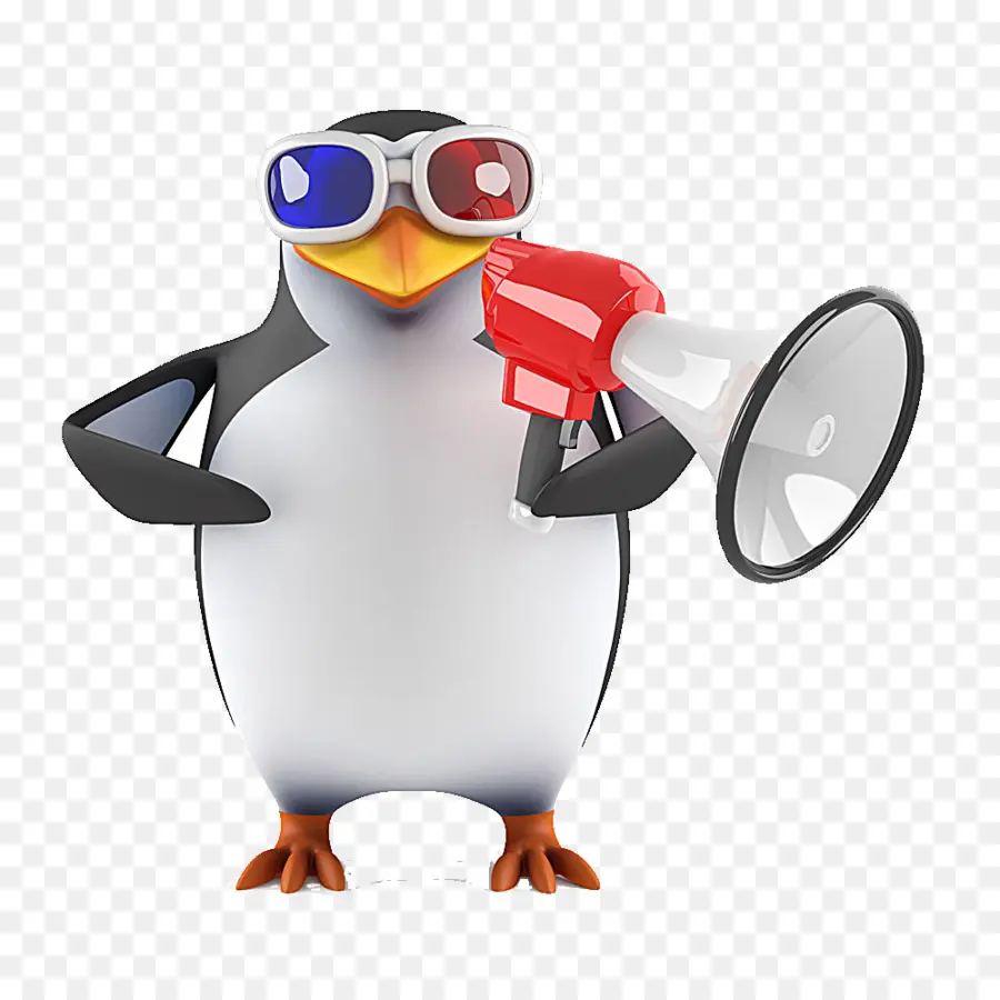 Megafonlu Penguen，Megafon PNG