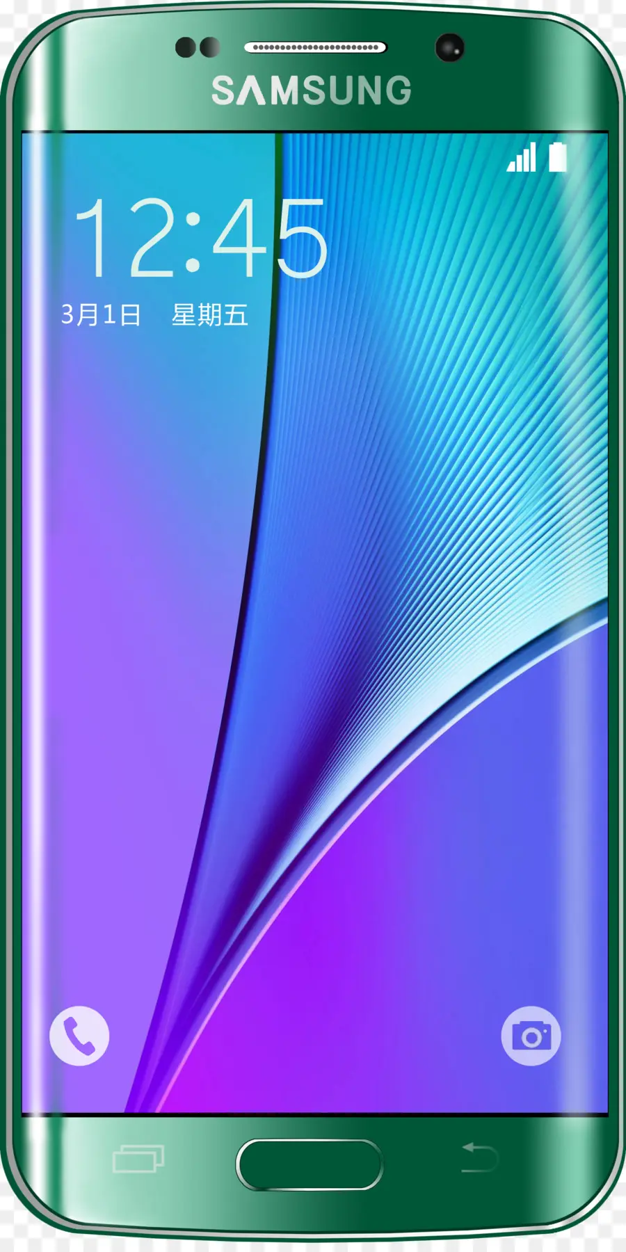 Yeşil Samsung Telefon，Akıllı Telefon PNG