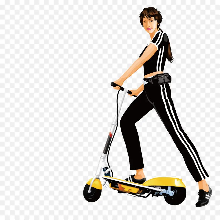 Scooter'lı Kadın，Scooter PNG