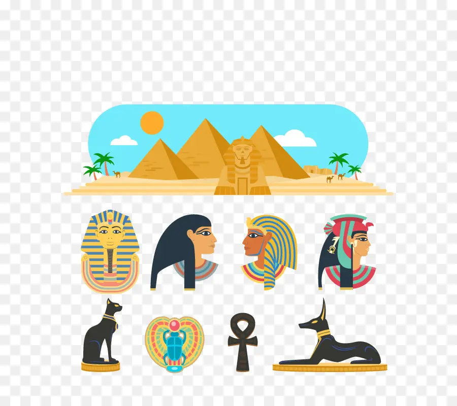 Giza'nın Büyük Sfenks'i，Mısır Piramitleri PNG