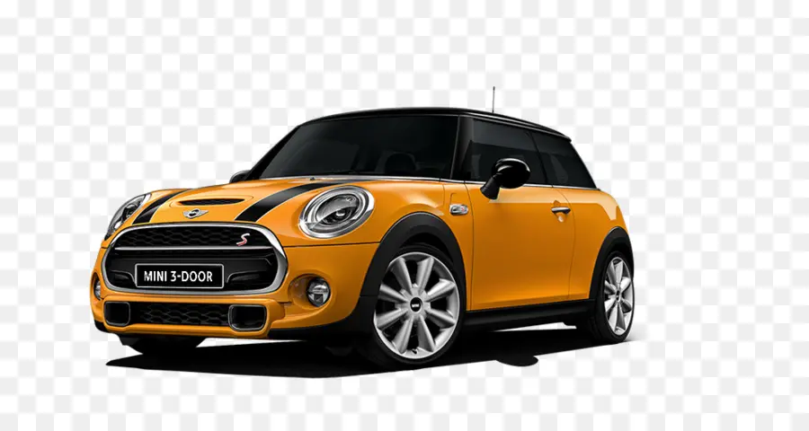 Sarı Mini Cooper，Otomobil PNG