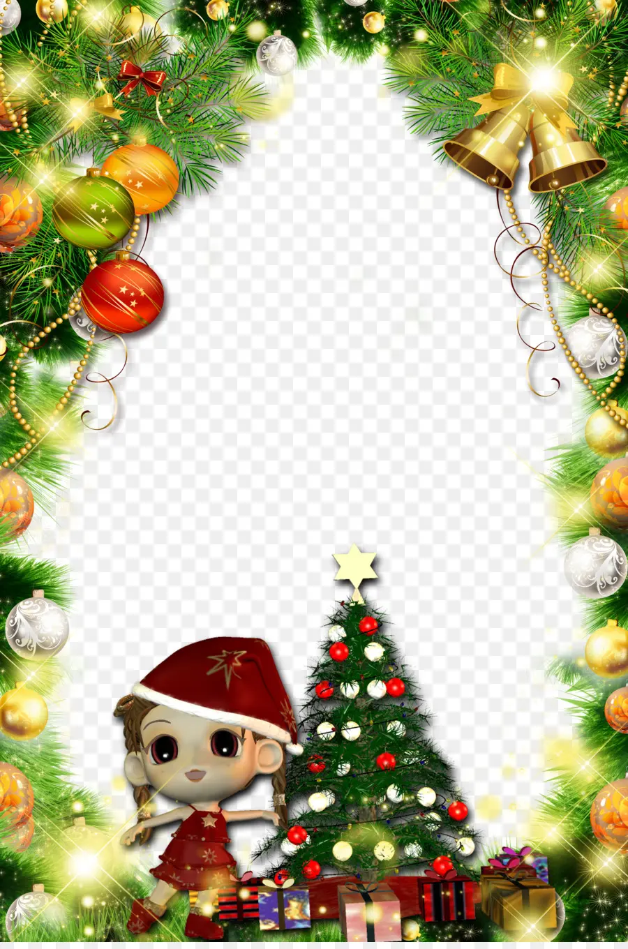 Noel Ağacı，Resim çerçevesi PNG