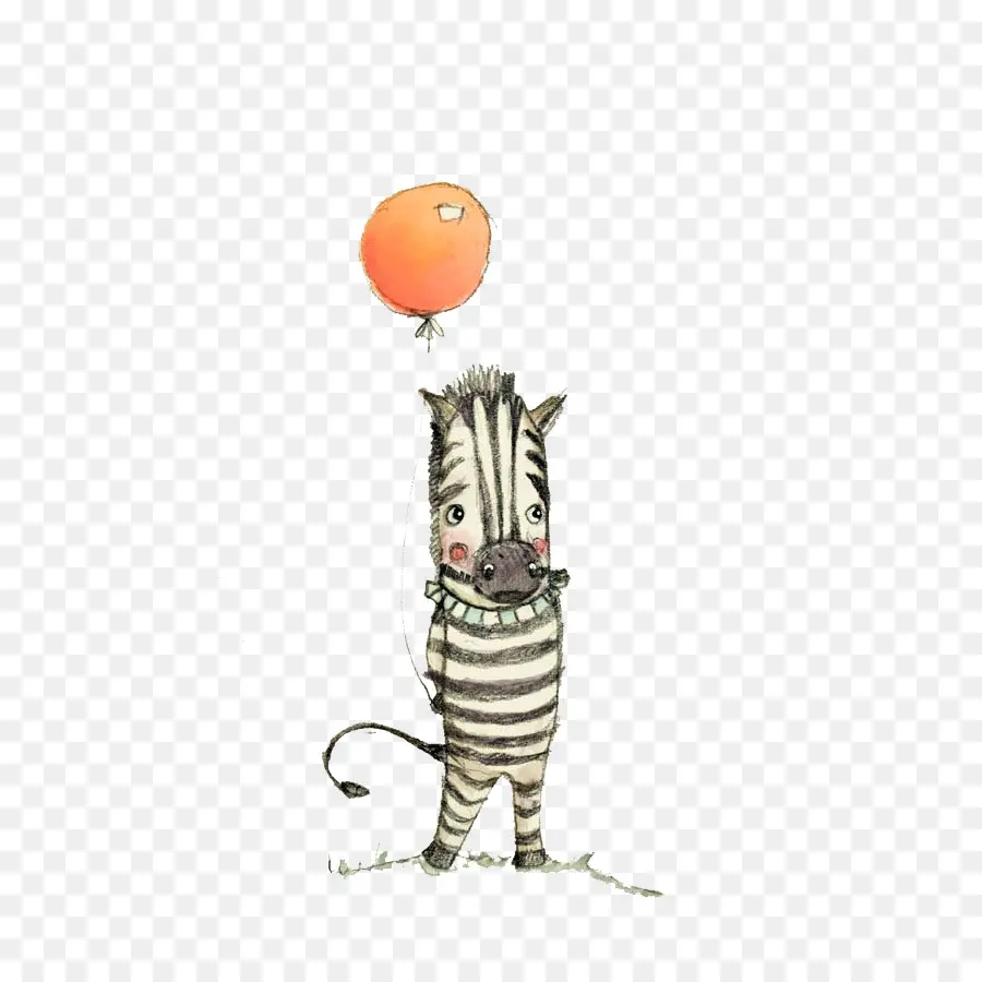 Karikatür Zebra，Balon PNG