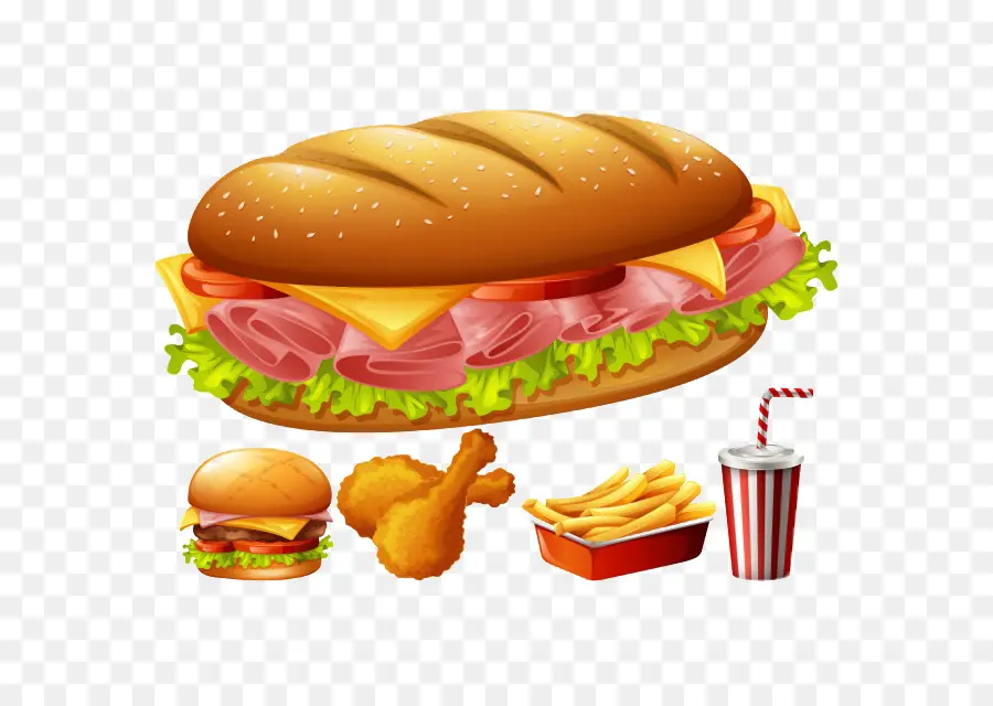 Fast Food，Hamburger PNG