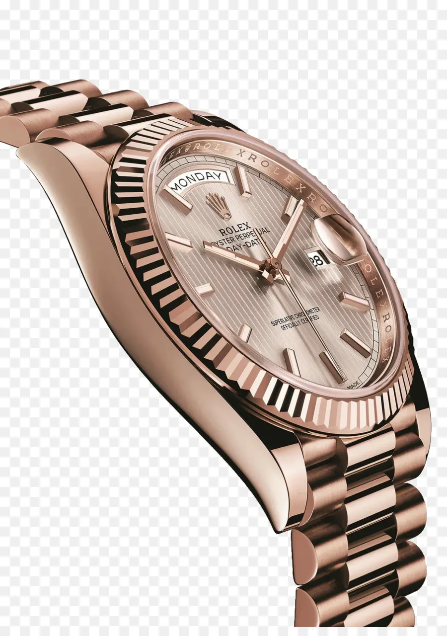 Pembe Altın Rolex Saat，Rolex PNG