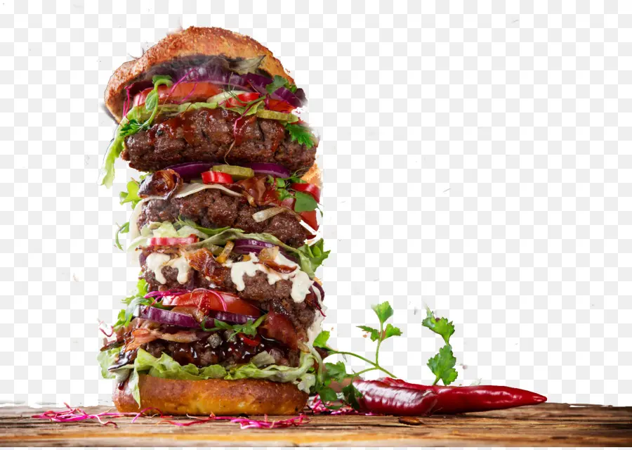 Hamburger，Yığılmış PNG