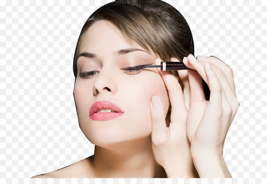 Eyeliner çeken Kadın，Makyaj Yapmak PNG