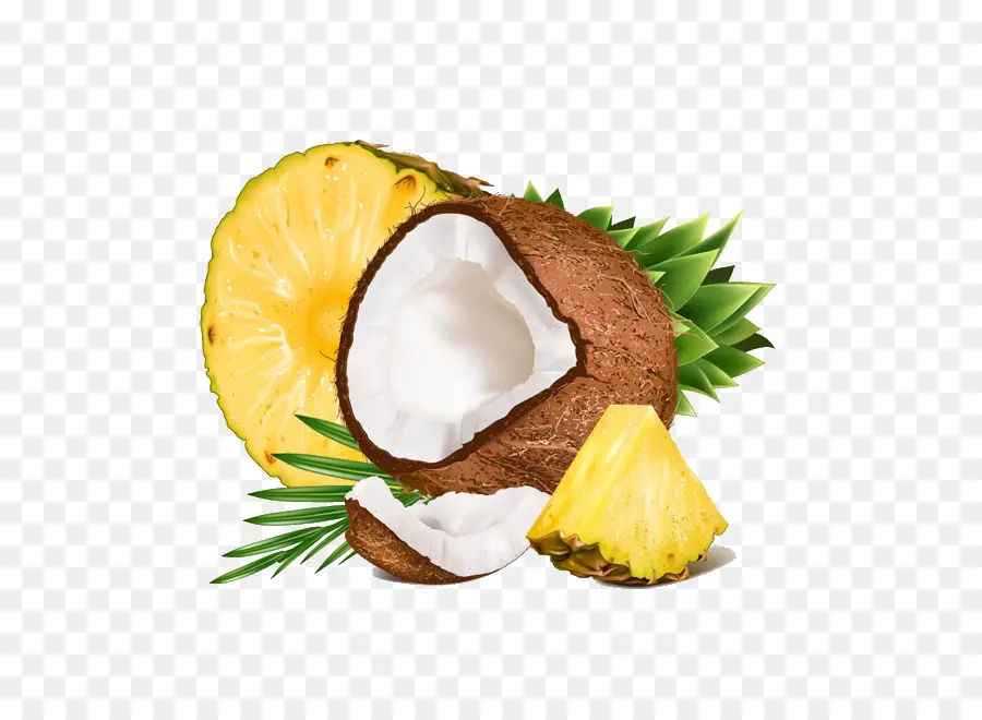 Hindistan Cevizi Ve Ananas，Tropikal PNG