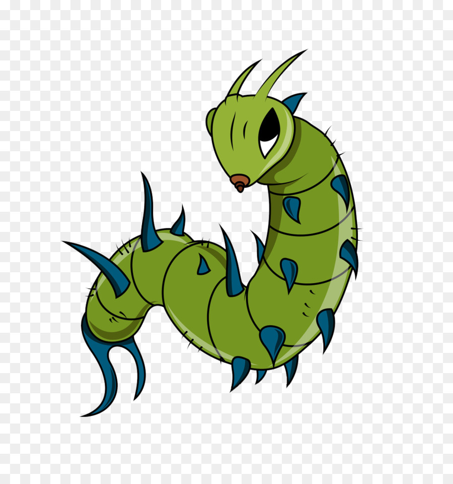 Yeşil Tırtıl，Larva PNG