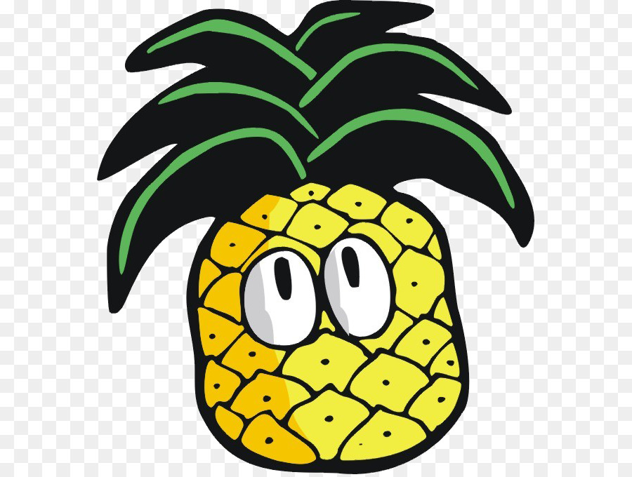 Karikatür Ananas，Gözler PNG