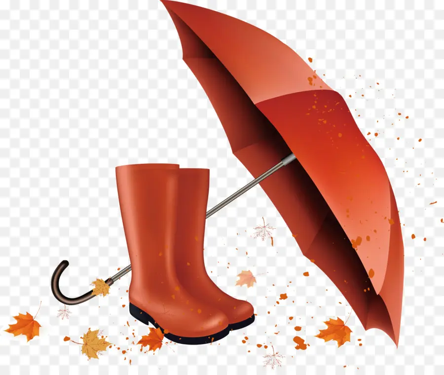 Wellington çizme，şemsiye PNG