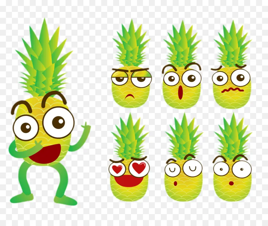 Ananas Emojileri，İfadeler PNG