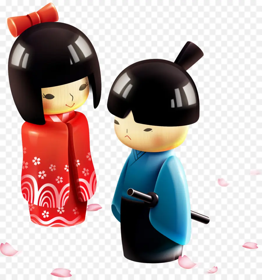 Kokeshi Bebekleri，Japonca PNG