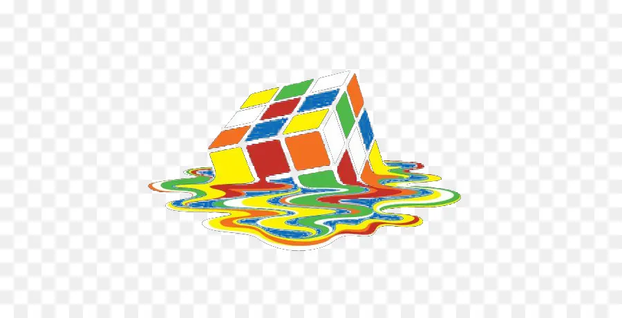 Rubik Küpünün Erimesi，Renkli PNG