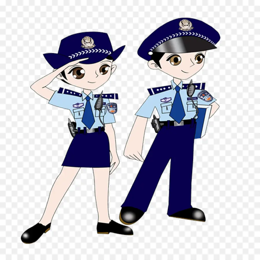 Karikatür Polis Memurları，Üniforma PNG