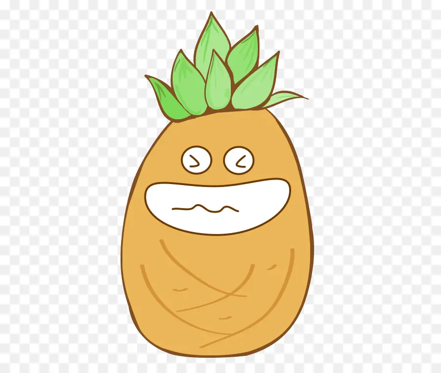 Karikatür Ananas，Tropikal PNG