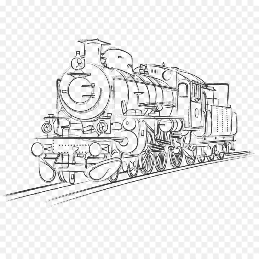 Buharlı Tren，Eskiz PNG