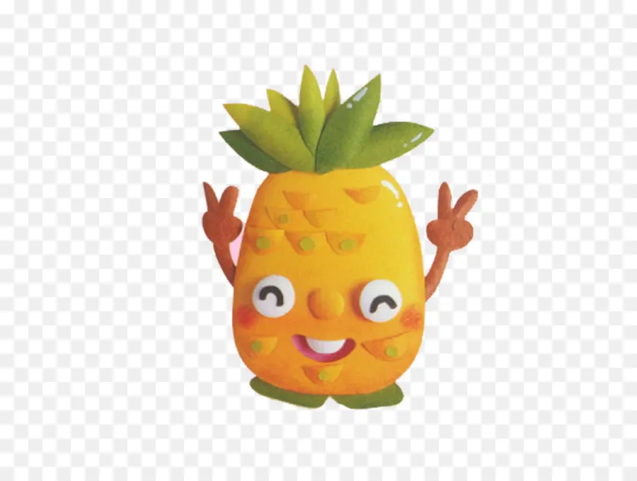 Karikatür Ananas，Tropikal PNG