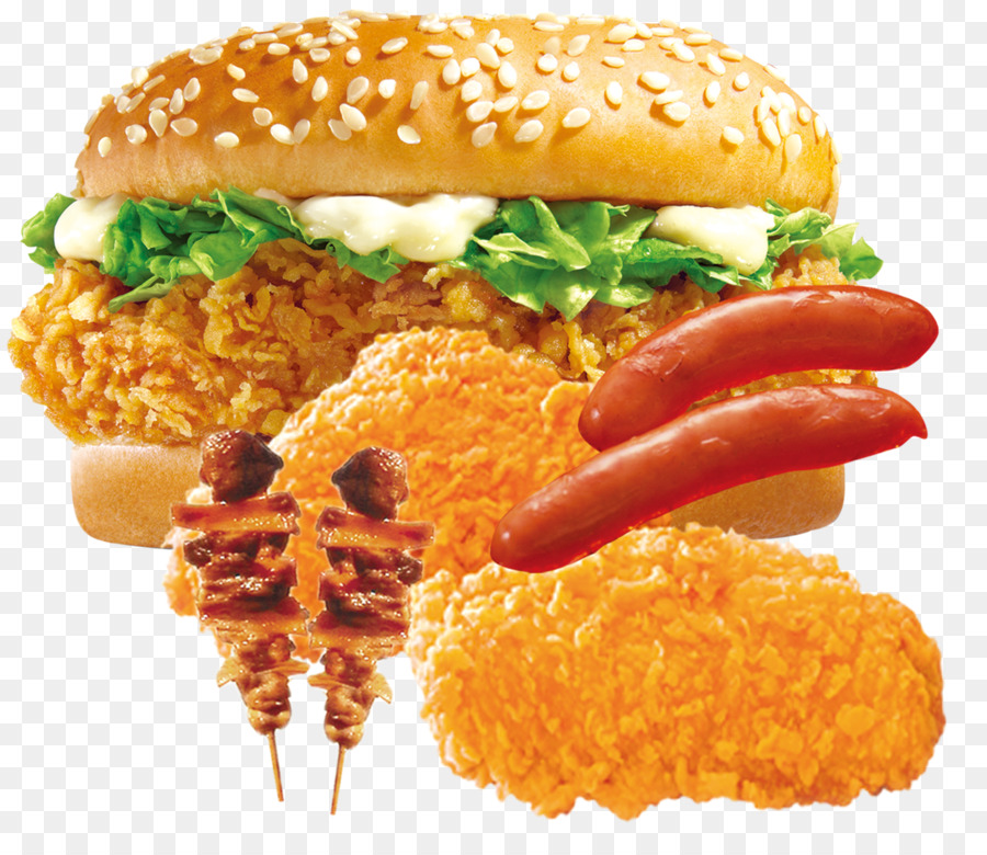 Tavuklu Sandviç，Burger PNG