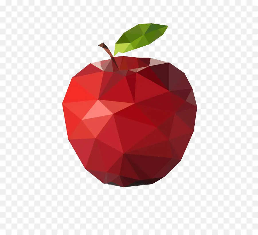 Geometrik Elmalar，Kırmızı Elma PNG