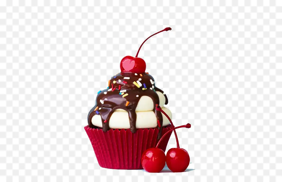 Kirazlı Cupcake，Kek PNG