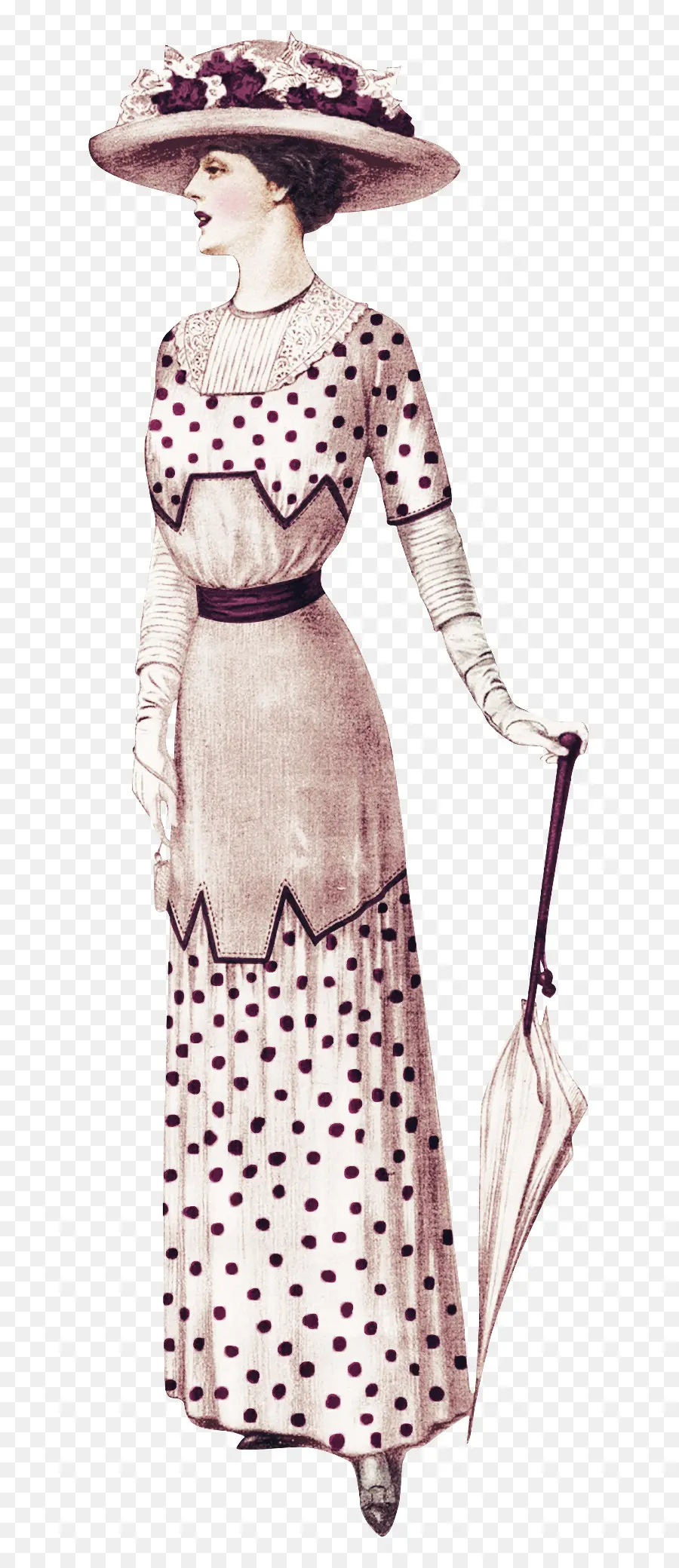 Vintage Bayan，Moda PNG