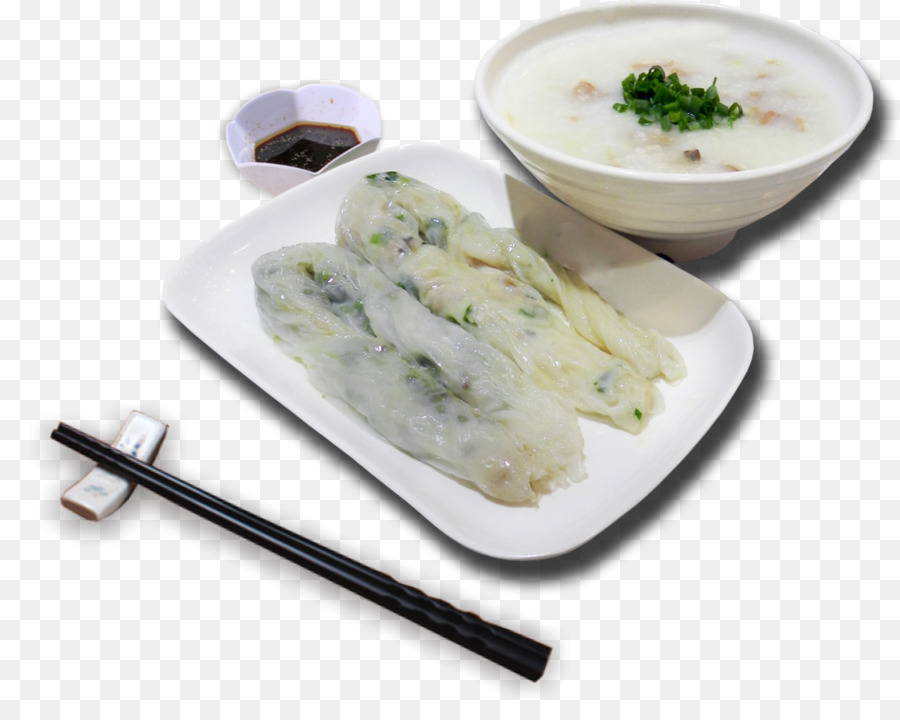 Pirinç Ruloları Ve Congee，Yemek çubukları PNG