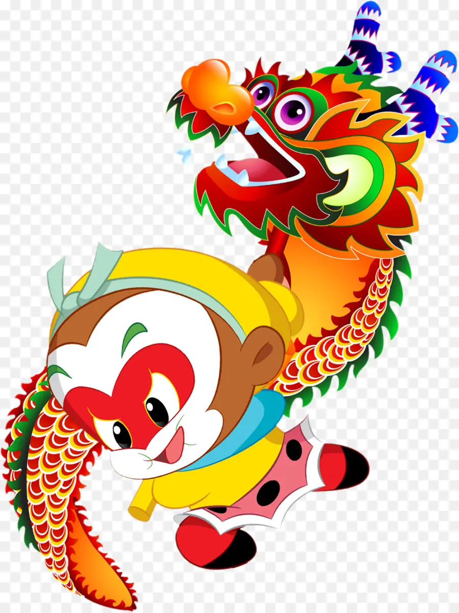 Çin Yeni Yılı，Ejderha Dansı PNG