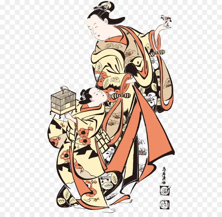 Geleneksel Giyim，Kimono PNG