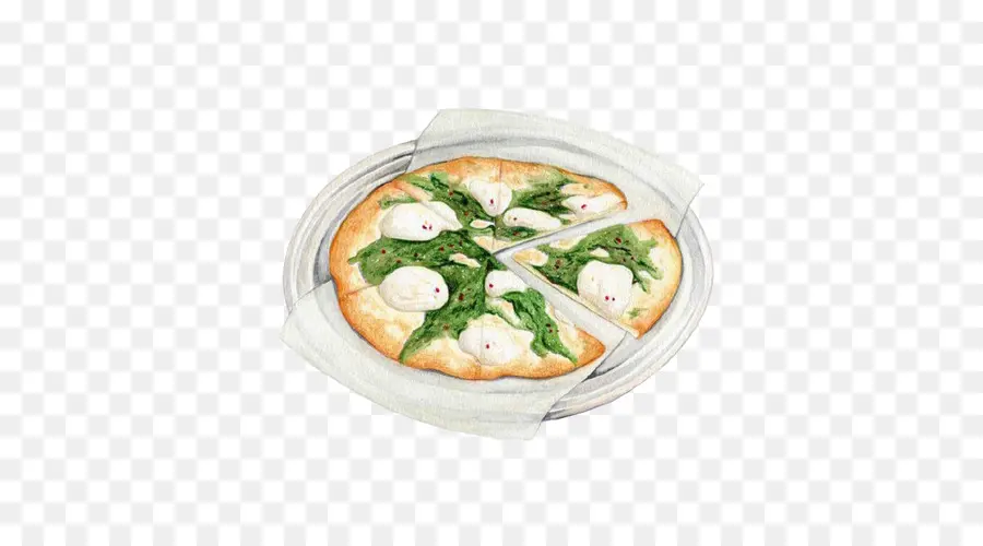 Yeşillikli Pizza，Pizza PNG