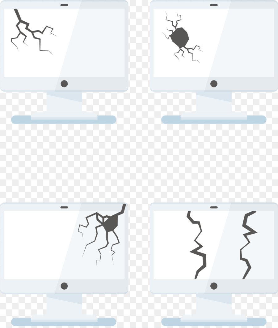 Kırık Monitörler，Çatlak Ekran PNG