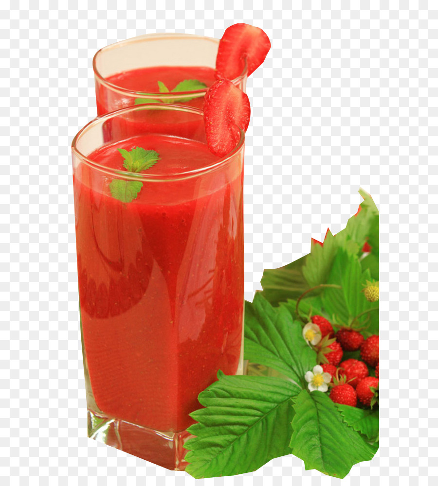 Çilekli Smoothie，Bardak PNG