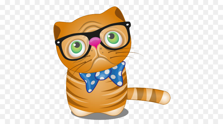 Kedi Kedi Köpek Karikatür gözlüklü kedi şeffaf PNG görüntüsü