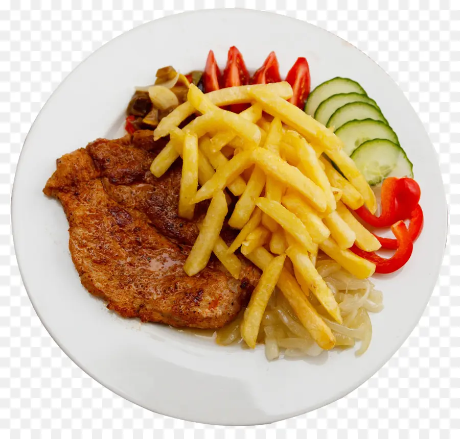 Yemek Tabağı，Patates Kızartması PNG