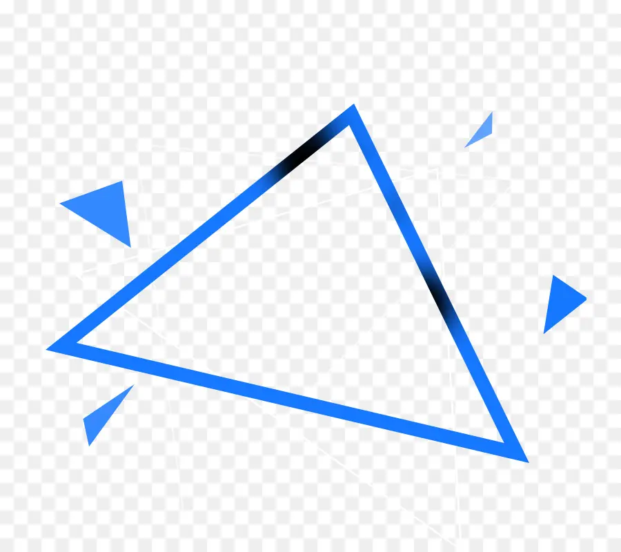 Mavi üçgen，Geometrik PNG