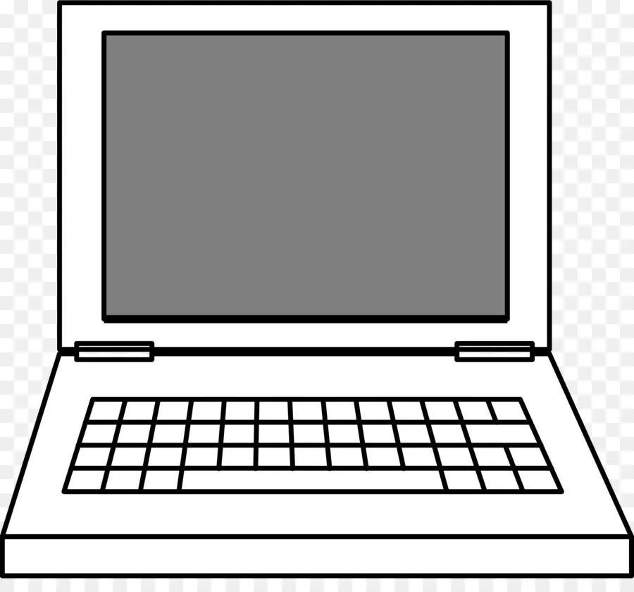 Dizüstü Bilgisayar，Siyah Ve Beyaz PNG