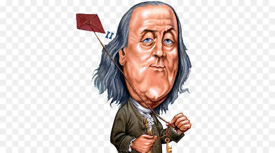 Benjamin Franklin，Kehribar Spyglass PNG