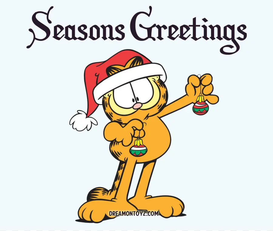 Garfield Noel şapkalı，Noel PNG