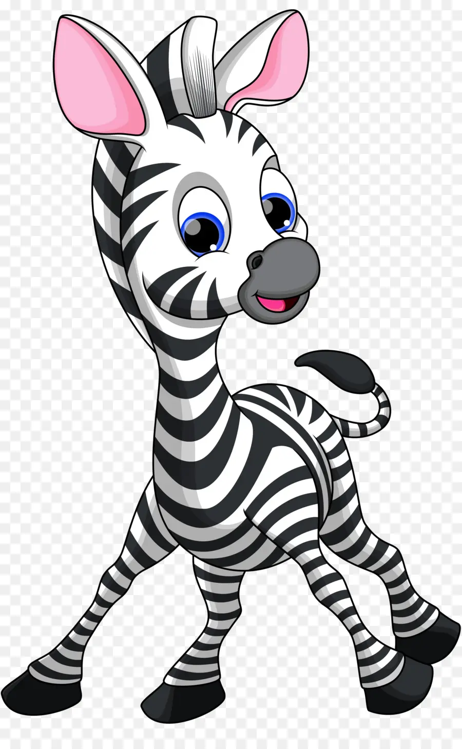 Karikatür Zebra，çizgili PNG