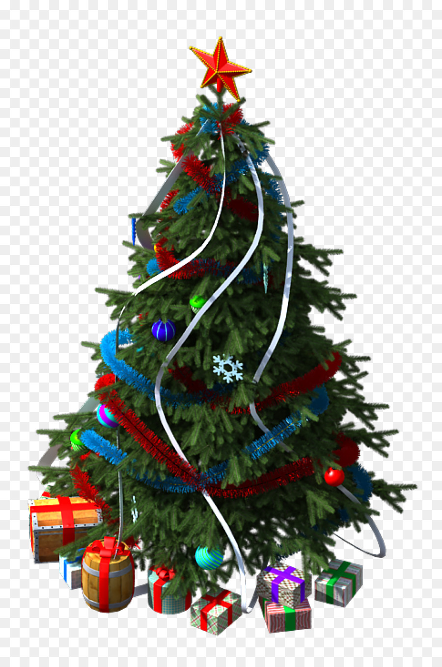 Beyaz Noel Ağacı，Hediyeler PNG