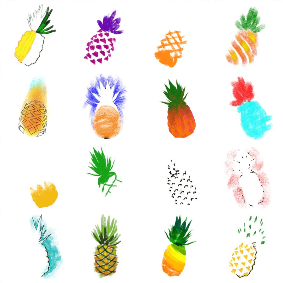 Ananas，Kağıt PNG