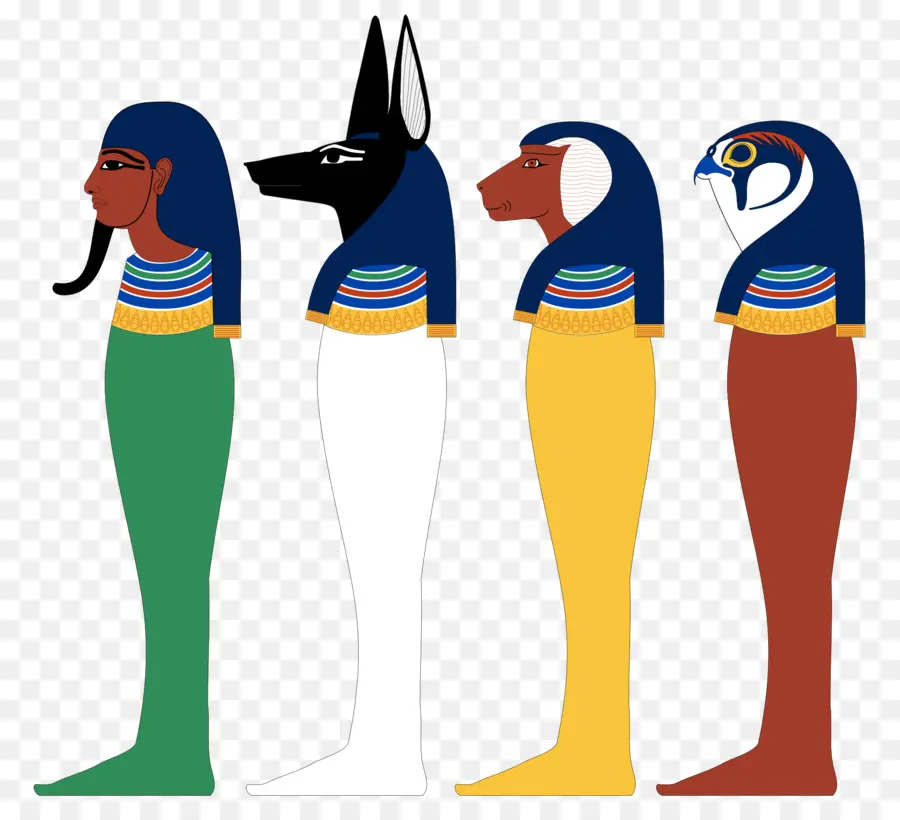Antik Mısır，Horus'un Dört Oğlu PNG