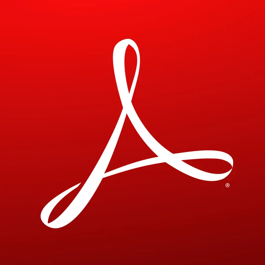 Adobe Acrobat Logosu，Kırmızı PNG