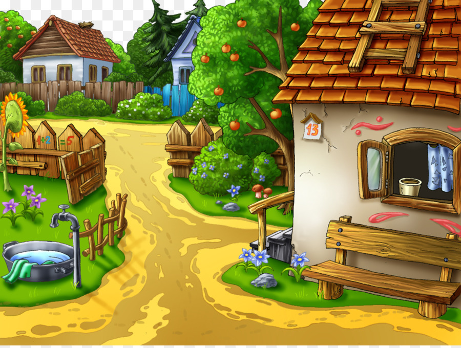 Köy Animasyon Karikatür Masaüstü Duvar Kağıdı Duvar Kağıdı - Çiftlik