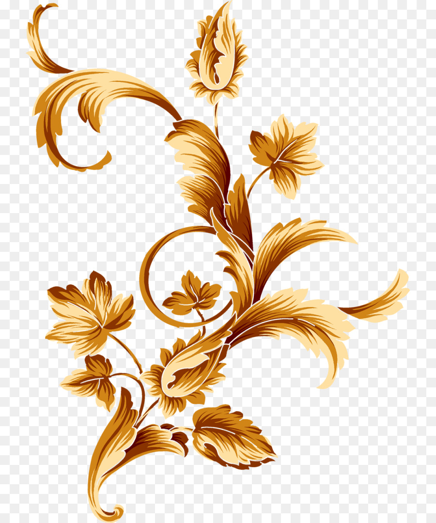 Çiçek Altın Rengi küçük resim - altın kenarlık şeffaf PNG görüntüsü