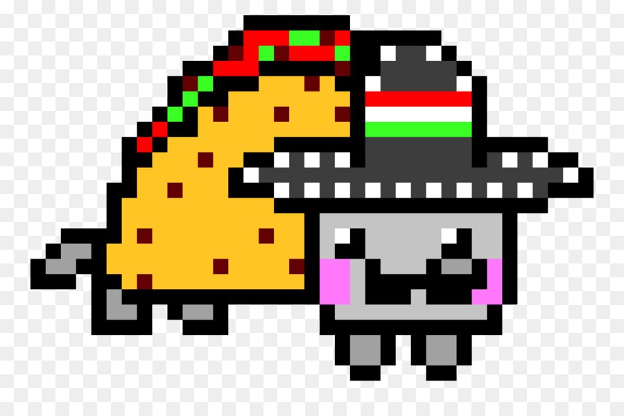 Nyan Cat Piksel Sanat Cizim Tacos Seffaf Png Goruntusu