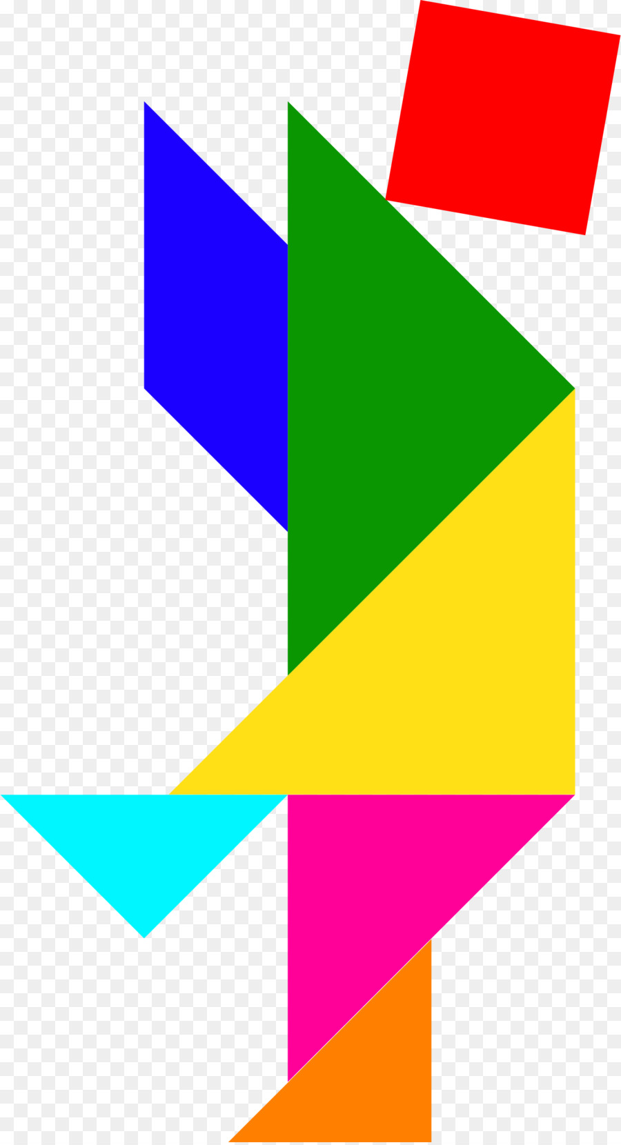 Renkli Tangram，Şekiller PNG