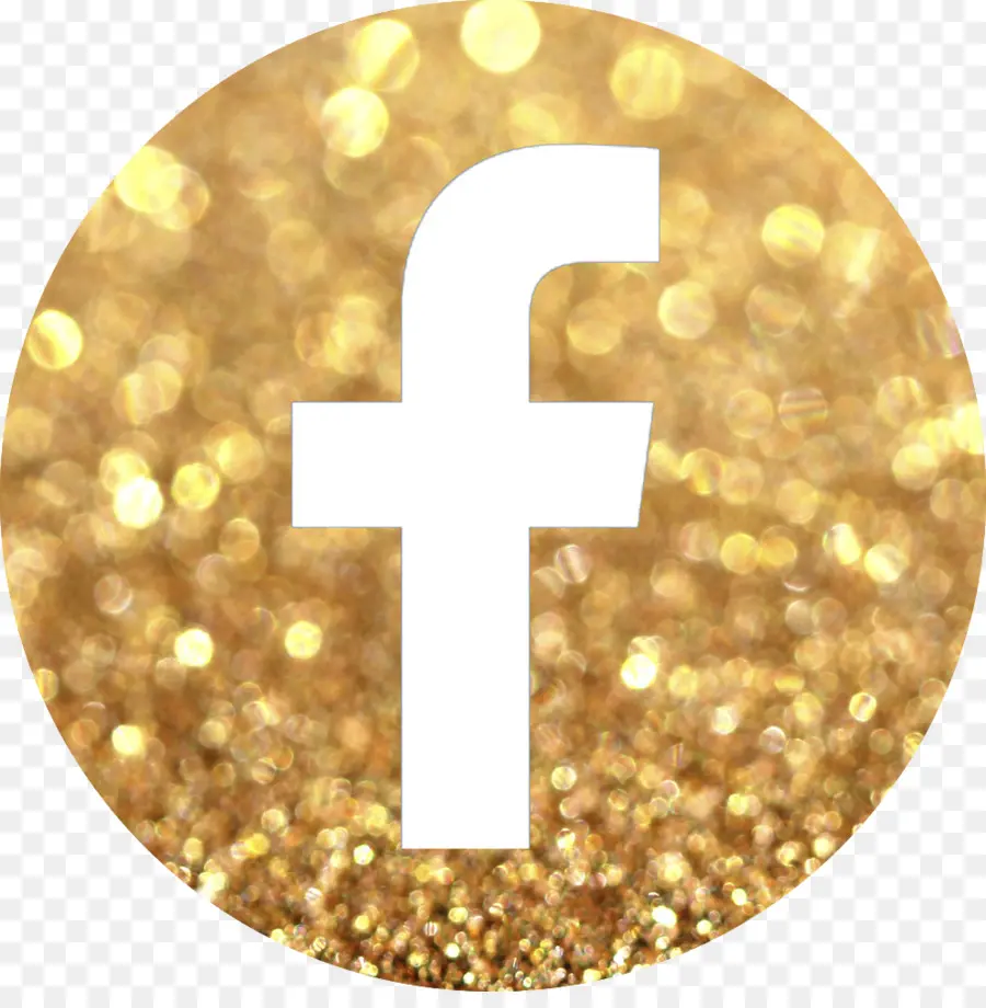 Altın Facebook Logosu，Sosyal Medya PNG