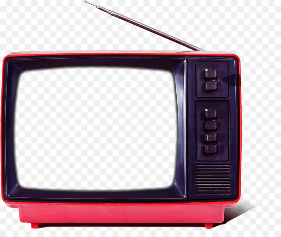 Kırmızı Beyaz Retro Tv，Anten PNG